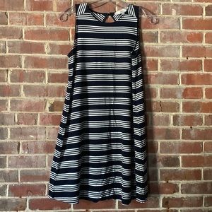 NEW Navy & White Striped Sundress LOFT SP